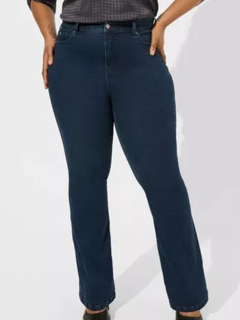 torrid Dark Wash Trio Fit Slim Boot Jeans